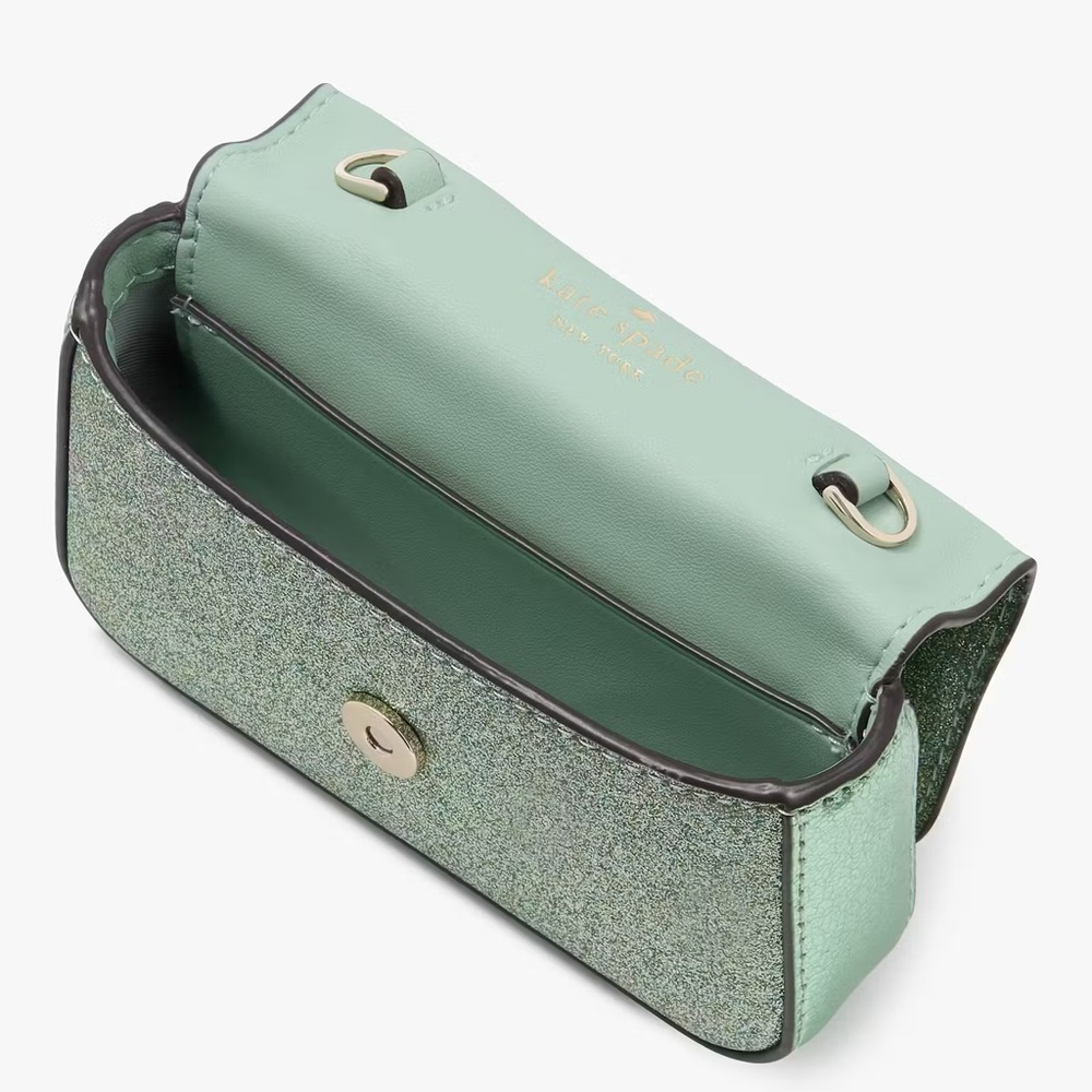NWT Kate Spade Kenzie Glitter Card Case Crossbody - Picture 3 of 4